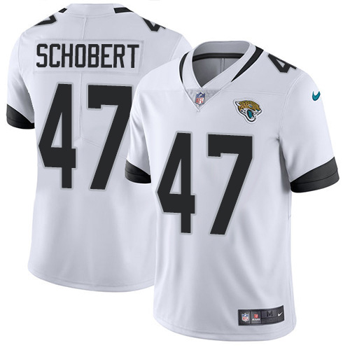 Nike  Jaguars #47 Joe Schobert White Men Stitched NFL Vapor Untouchable Limited Jersey->jacksonville jaguars->NFL Jersey